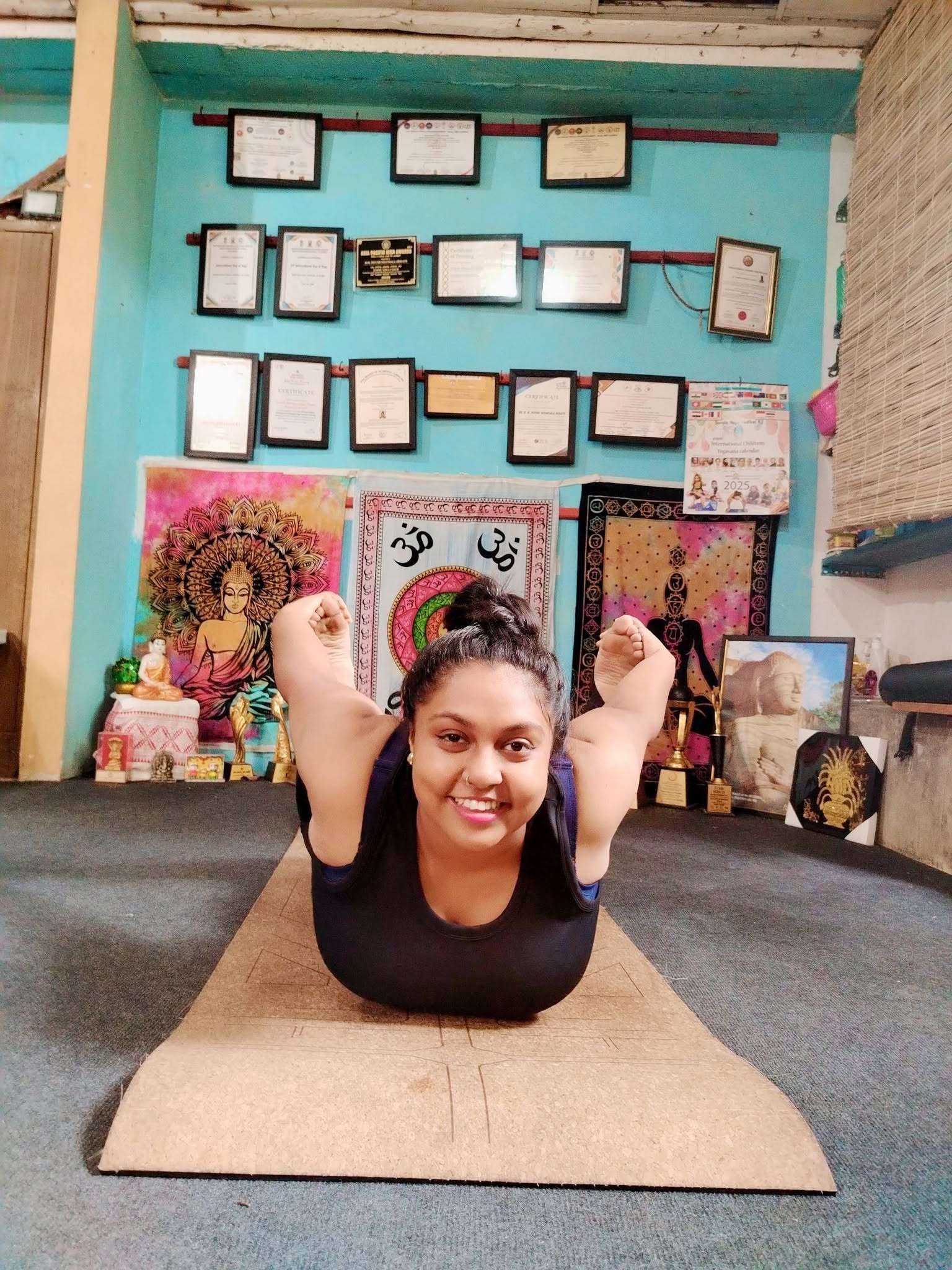 Yoga practice at Yoga Ashram