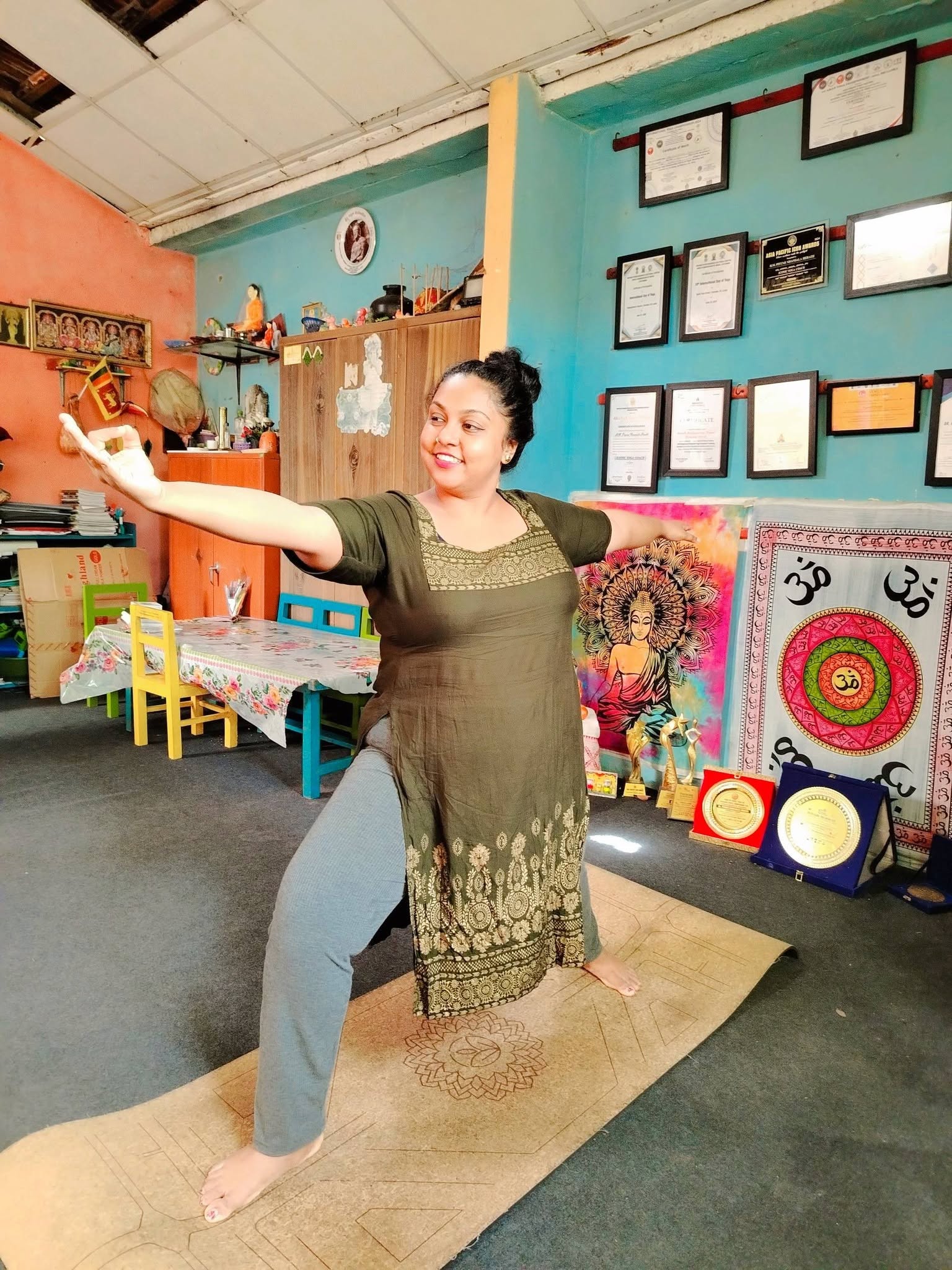 Yoga instructor practicing at Yoga Ashram